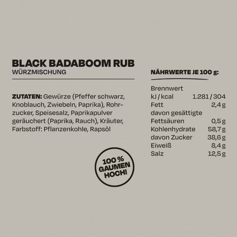 Black Badaboom Rub