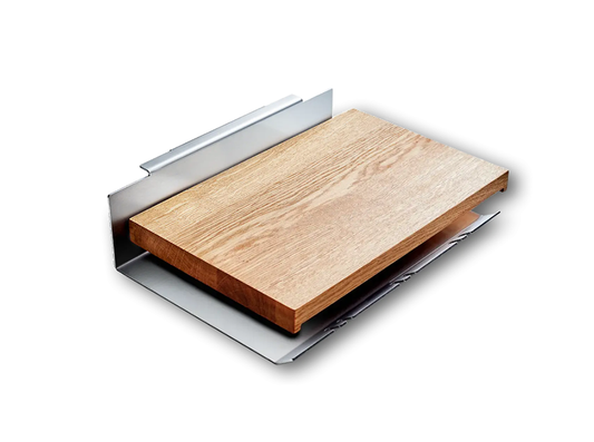 Flammkraft Ablage für BLOCK D / Ds / C aus Edelstahl und Eichenholz