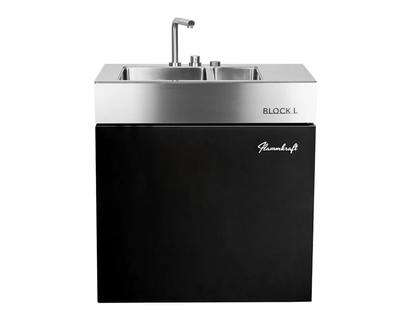 Flammkraft Block L Doppelwaschbecken Outdoor-Küchenmodul