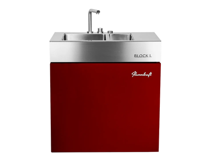 Flammkraft Block L Doppelwaschbecken Outdoor-Küchenmodul