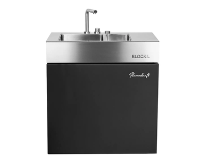 Flammkraft Block L Doppelwaschbecken Outdoor-Küchenmodul