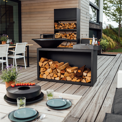 Ofyr Island Corten 100 Keramik Dunkelgrau Feuerplatte