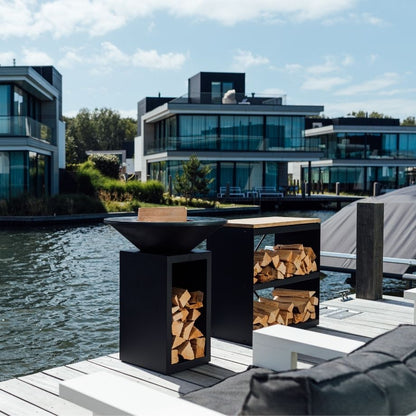Ofyr Classic Storage Black 85 Feuerplatte