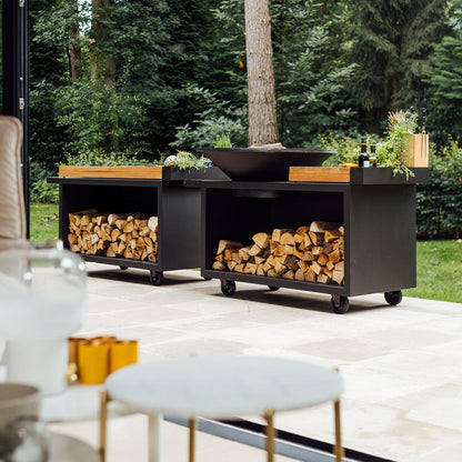 Ofyr Island 100 PRO Teakholz Feuerplatte