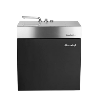 Flammkraft Block L Doppelwaschbecken Outdoor-Küchenmodul
