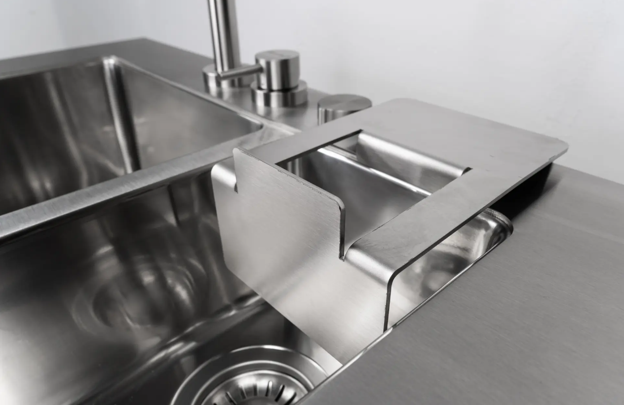 Flammkraft Block L Doppelwaschbecken Outdoor-Küchenmodul