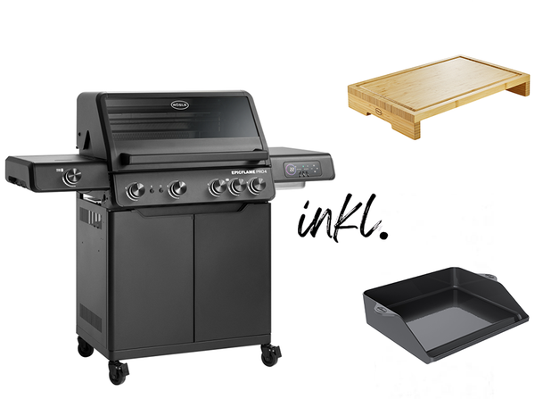 Rösle EPICFLAME PRO 4 / Zubehör Bundle / Gasgrill 50mbar