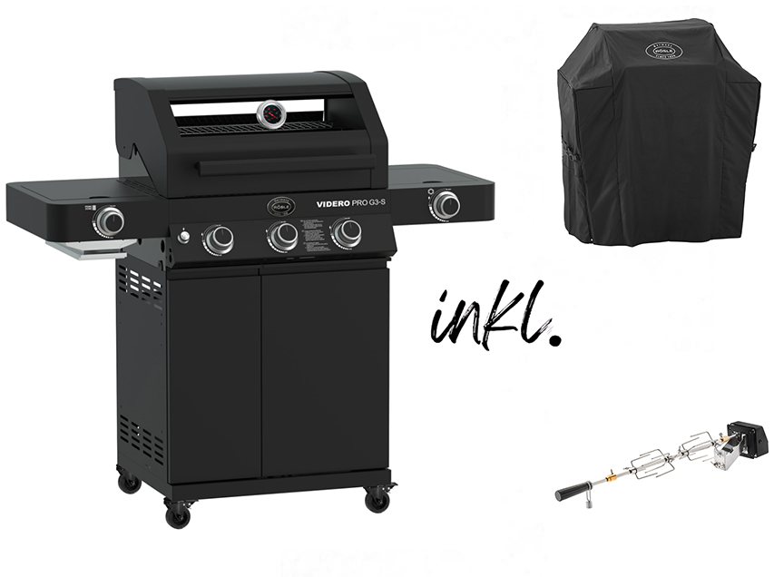 Rösle VIDERO PRO G3-S VARIO+ / All Black / PRO-Series / Gasgrill