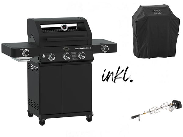 Rösle VIDERO PRO G3-S VARIO+ / All Black / PRO-Series / Gasgrill