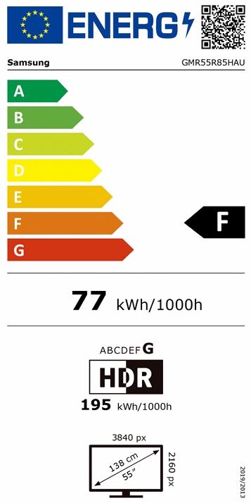 Samsung GMR55R85HAUXZG, 55" Micro RGB 4K Smart TV mit 144 Hz