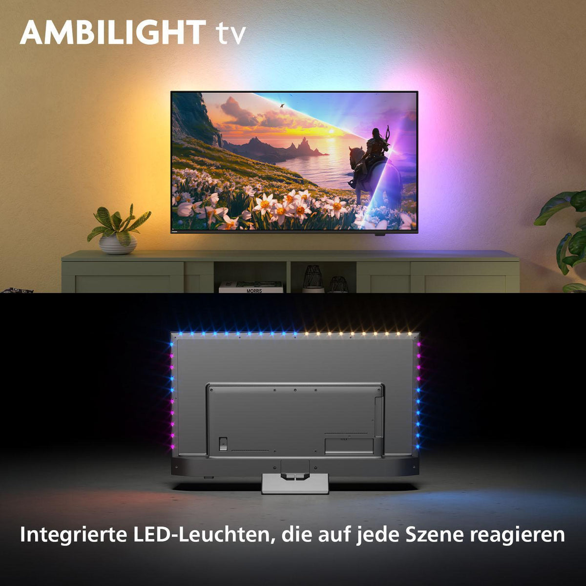 Philips 65PUS8600/12, 65" QLED 4K Smart TV mit Titan OS