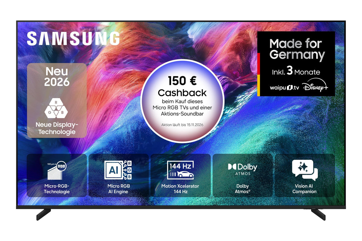 Samsung GMR55R85HAUXZG, 55" Micro RGB 4K Smart TV mit 144 Hz